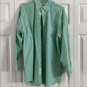 Light green button down